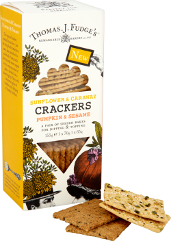 Sunflower & Caraway / Pumpkin & Sesame Crackers Product packshot