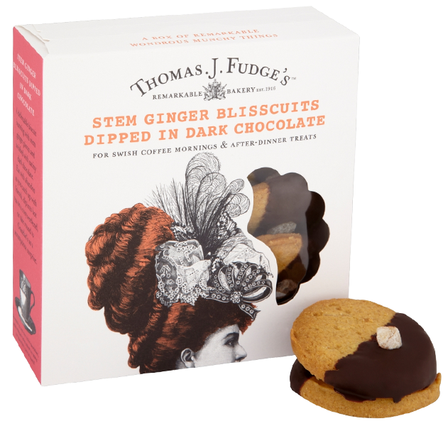 Stem Ginger Blisscuits Dipped in Dark Chocolate
